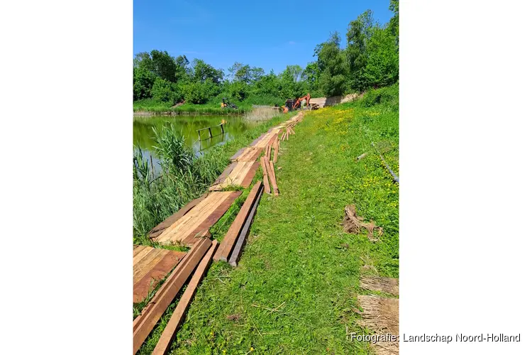 Nieuwe oeverbeschoeiing bij eendenkooi ’t Zand gerealiseerd