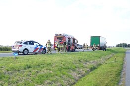 Brandweer ingezet voor rook uit vrachtwagen op N248