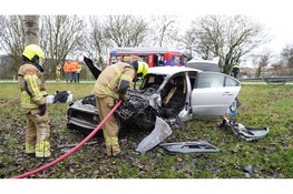 Meerdere gewonden na frontale botsing op N245 ter hoogte van Dirkshorn