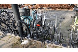 Fiets kort in brand op station Schagen