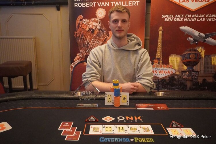 Quinten Hageman uit Schagen kwalificeert zich voor finale ONK Poker in Blokker!
