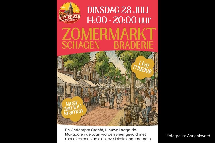 Schagen maakt zich op voor dé bruisende Zomerbraderie vol sfeer, muziek en verrassingen