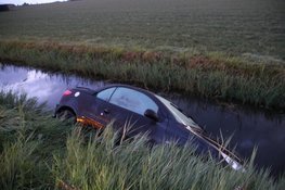 Auto aangetroffen in water langs Priggeweg in Schagen