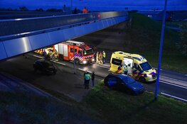 N9 bij Schagerbrug volledig afgesloten na kettingbotsing door laagvliegende reiger