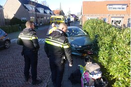 Auto rijdt in bosjes