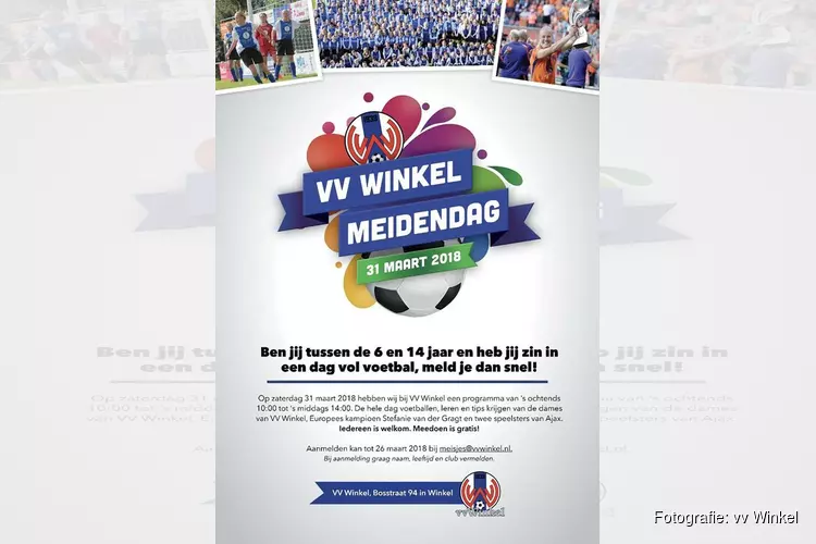 Meidenvoetbaldag met Stefanie van der Gragt bij VV Winkel