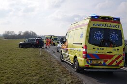 Frontale aanrijding N245, twee gewonden