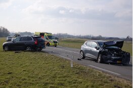 Frontale aanrijding N245, twee gewonden