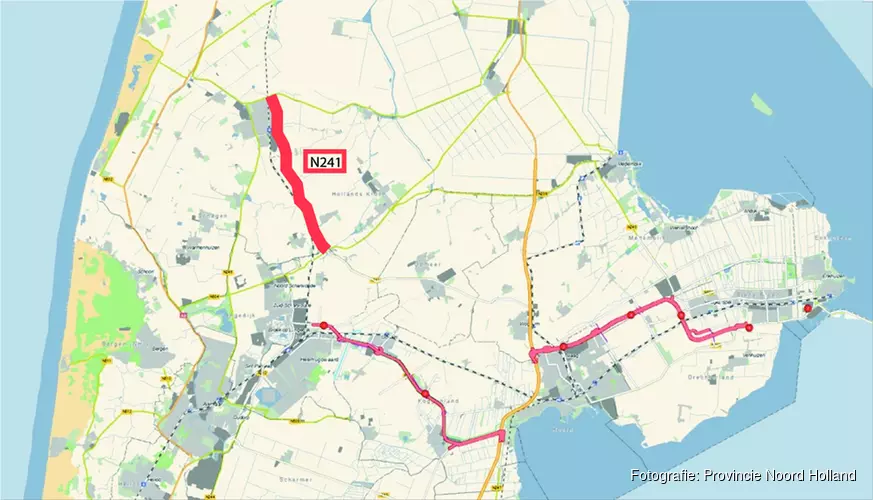 Plaatsen bewegwijzering langs Provincialeweg (N241) tussen Schagen en Verlaat
