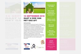Informatiedag energiebesparing voor woningeigenaar &#39;&#39;Gaat u ook van het gas af&#39;&#39;